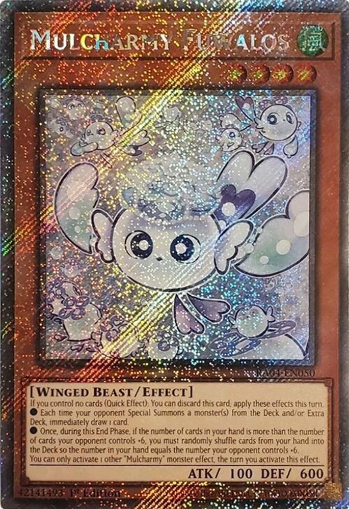 Mulcharmy Fuwalos (Platinum Secret Rare) (RA04-EN050) - Platinum Secret Rare