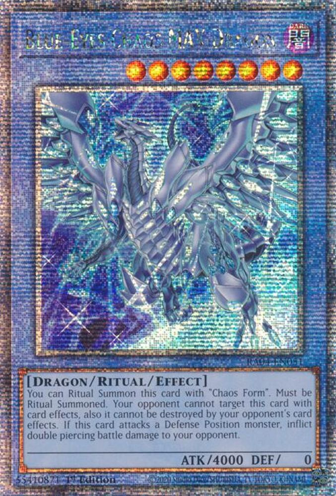 Blue-Eyes Chaos MAX Dragon (New Art) (Quarter Century Secret Rare) (RA04-EN051) - Quarter Century Secret Rare