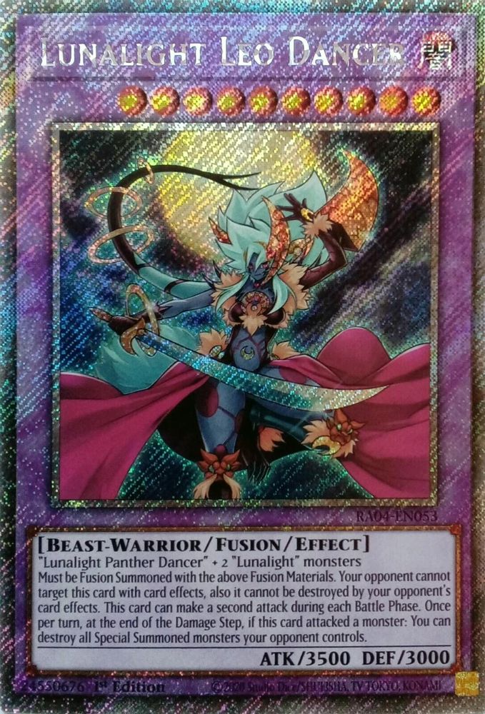 Lunalight Leo Dancer (Platinum Secret Rare) (RA04-EN053) - Platinum Secret Rare