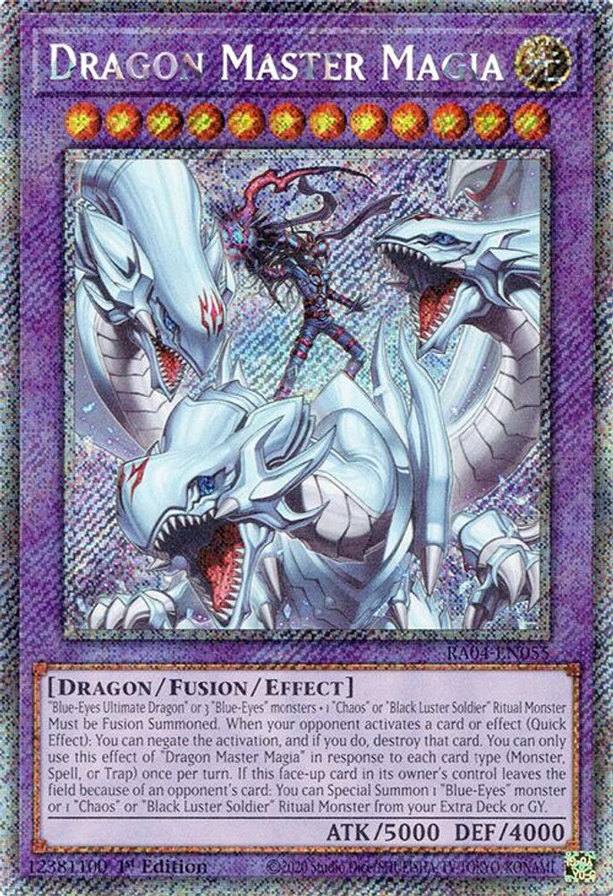 Dragon Master Magia (Platinum Secret Rare) (RA04-EN055) - Platinum Secret Rare