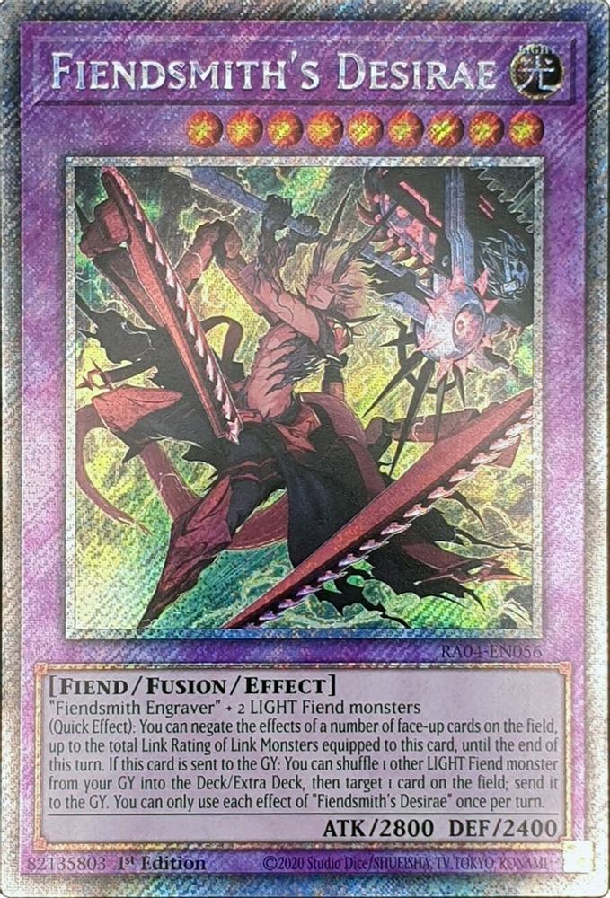 Fiendsmith's Desirae (Platinum Secret Rare) (RA04-EN056) - Platinum Secret Rare