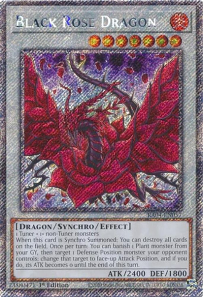 Black Rose Dragon (Platinum Secret Rare) (RA04-EN057) - Platinum Secret Rare