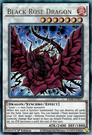 Black Rose Dragon (PUR) (RA04-EN057) - Quarter Century Stampede 1st Edition