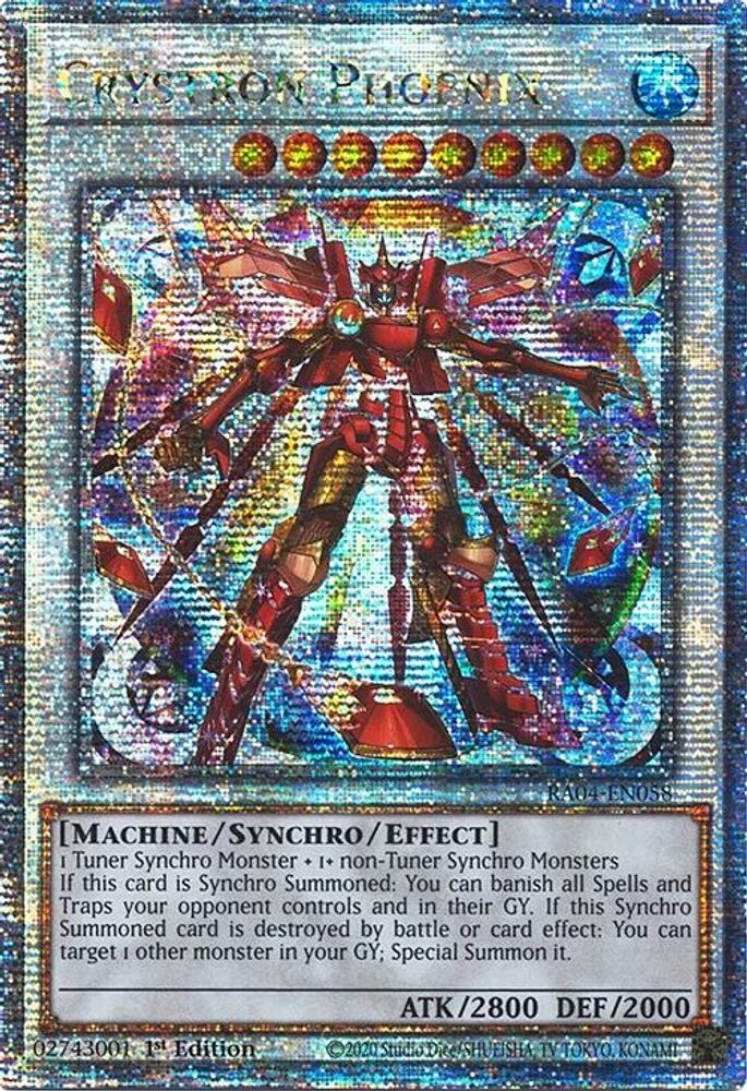 Crystron Phoenix (Quarter Century Secret Rare) (RA04-EN058) - Quarter Century Secret Rare