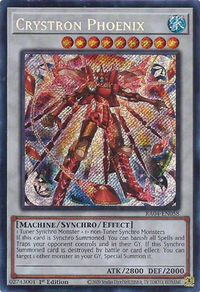 Crystron Phoenix (Secret Rare) (RA04-EN058) - Secret Rare