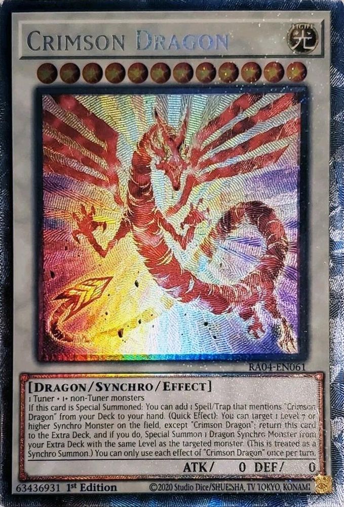 Crimson Dragon (PCR) (RA04-EN061) - Prismatic Collector's Rare