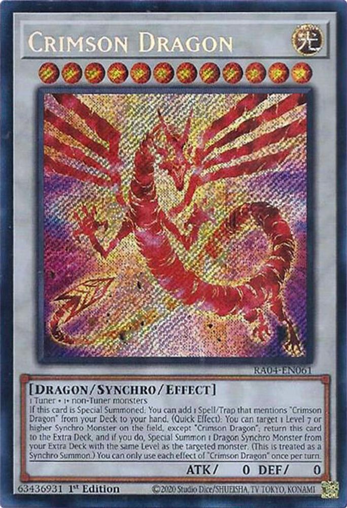 Crimson Dragon (Secret Rare) (RA04-EN061) - Secret Rare