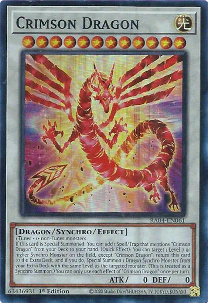 Crimson Dragon (RA04-EN061) - Super Rare