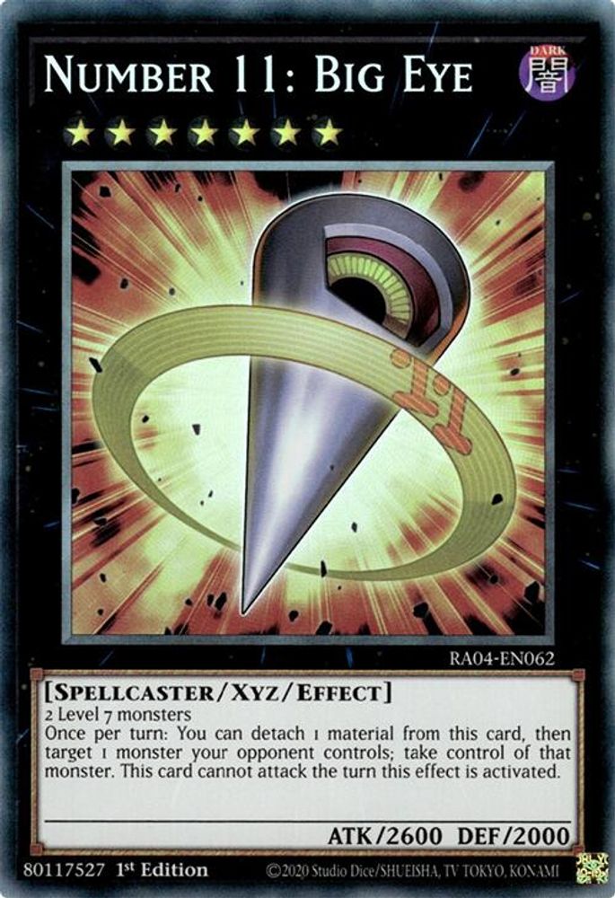 Number 11: Big Eye (PCR) (RA04-EN062) - Prismatic Collector's Rare