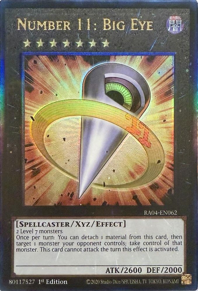 Number 11: Big Eye (PUR) (RA04-EN062) - Prismatic Ultimate Rare
