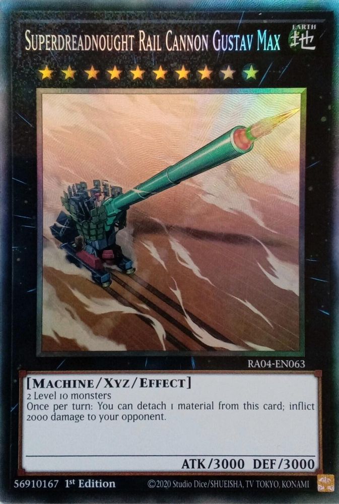 Superdreadnought Rail Cannon Gustav Max (PCR) (RA04-EN063) - Prismatic Collector's Rare