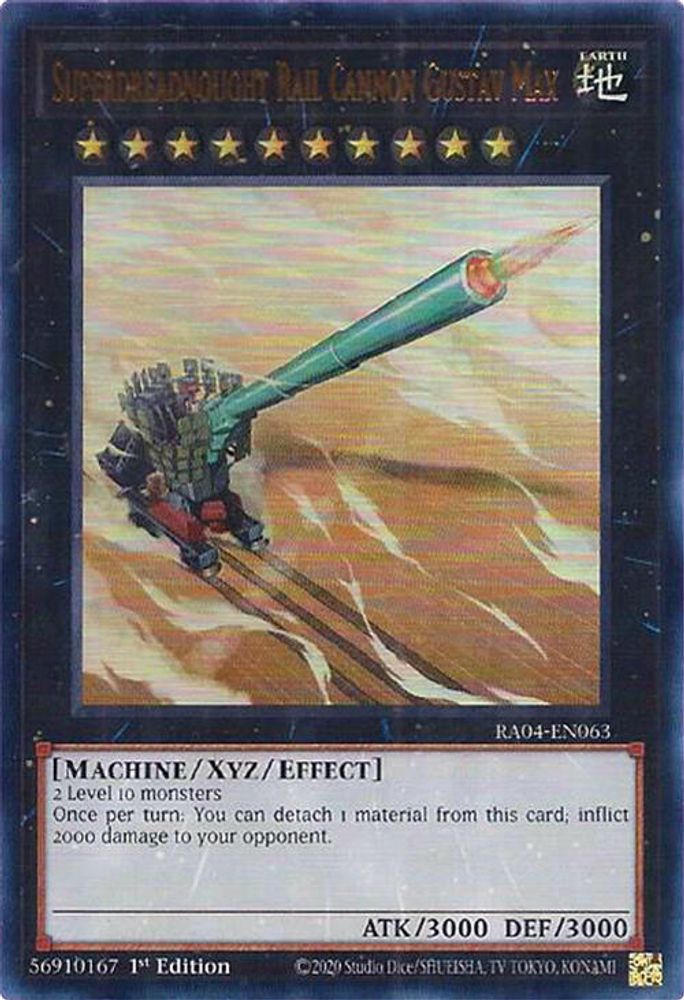 Superdreadnought Rail Cannon Gustav Max (UR) (RA04-EN063) - Ultra Rare