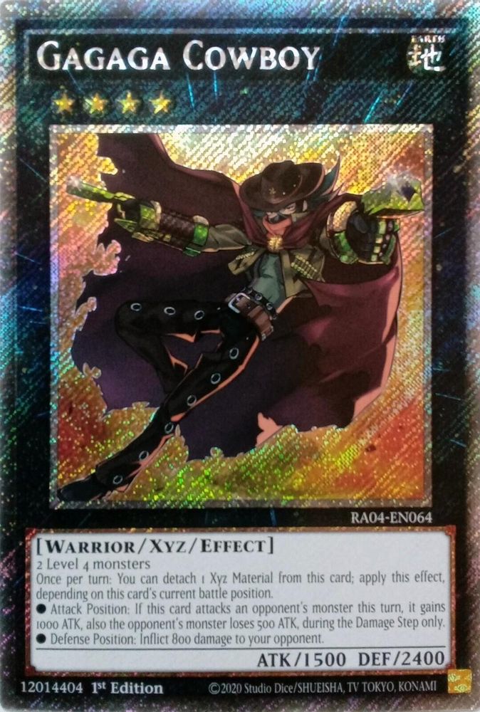 Gagaga Cowboy (Platinum Secret Rare) (RA04-EN064) - Platinum Secret Rare