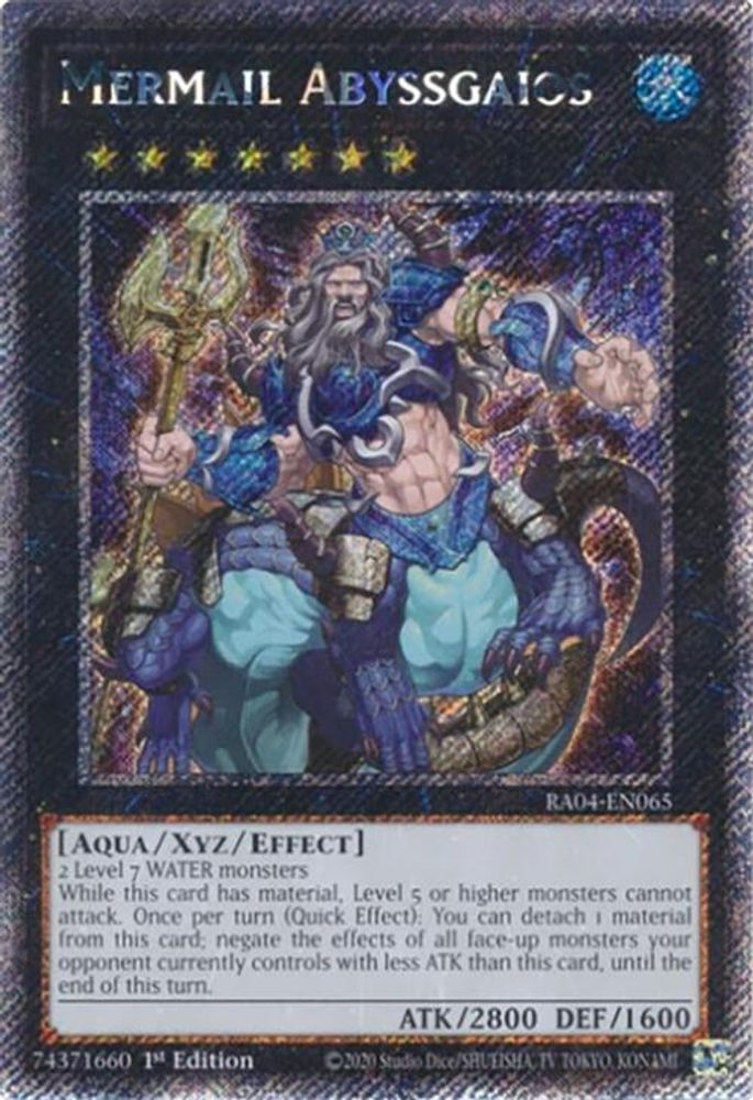 Mermail Abyssgaios (Platinum Secret Rare) (RA04-EN065) - Platinum Secret Rare