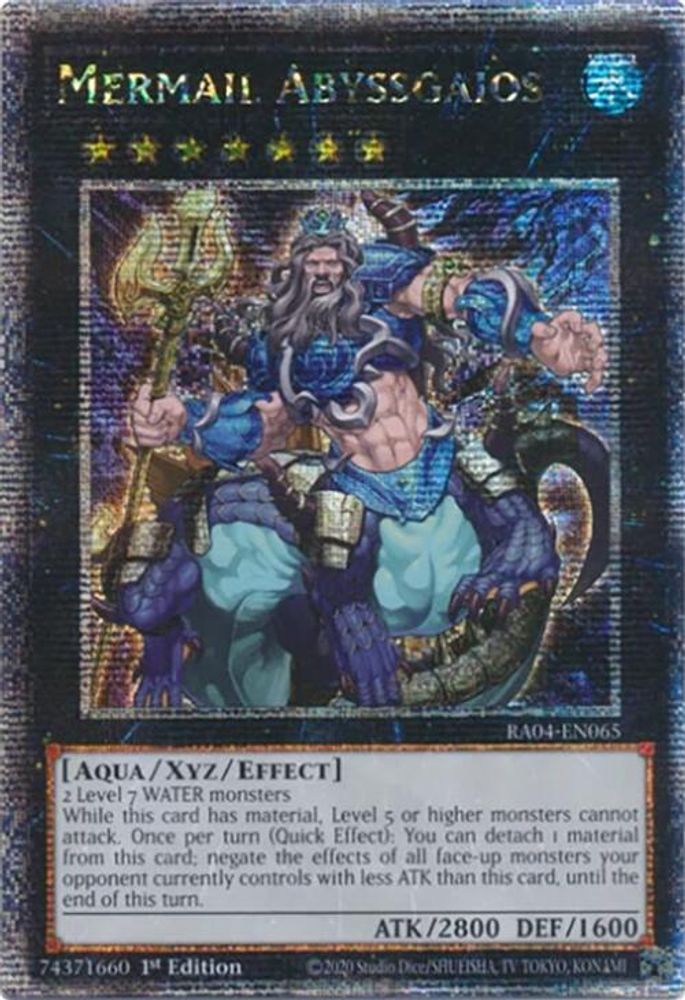 Mermail Abyssgaios (Quarter Century Secret Rare) (RA04-EN065) - Quarter Century Secret Rare