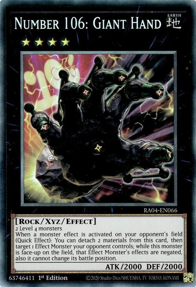 Number 106: Giant Hand (PCR) (RA04-EN066) - Prismatic Collector's Rare