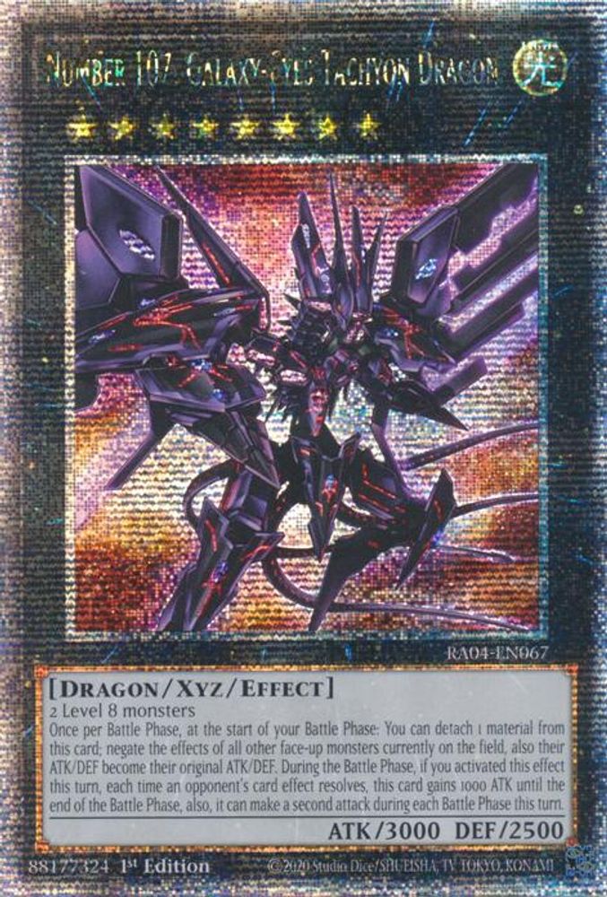 Number 107: Galaxy-Eyes Tachyon Dragon (Quarter Century Secret Rare) (RA04-EN067) - Quarter Century Secret Rare