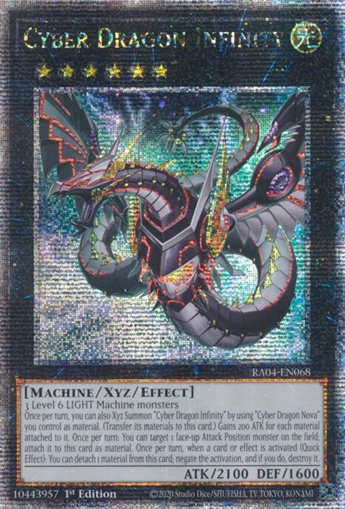 Cyber Dragon Infinity (Alternate Art) (Quarter Century Secret Rare) (RA04-EN068) - Quarter Century Secret Rare