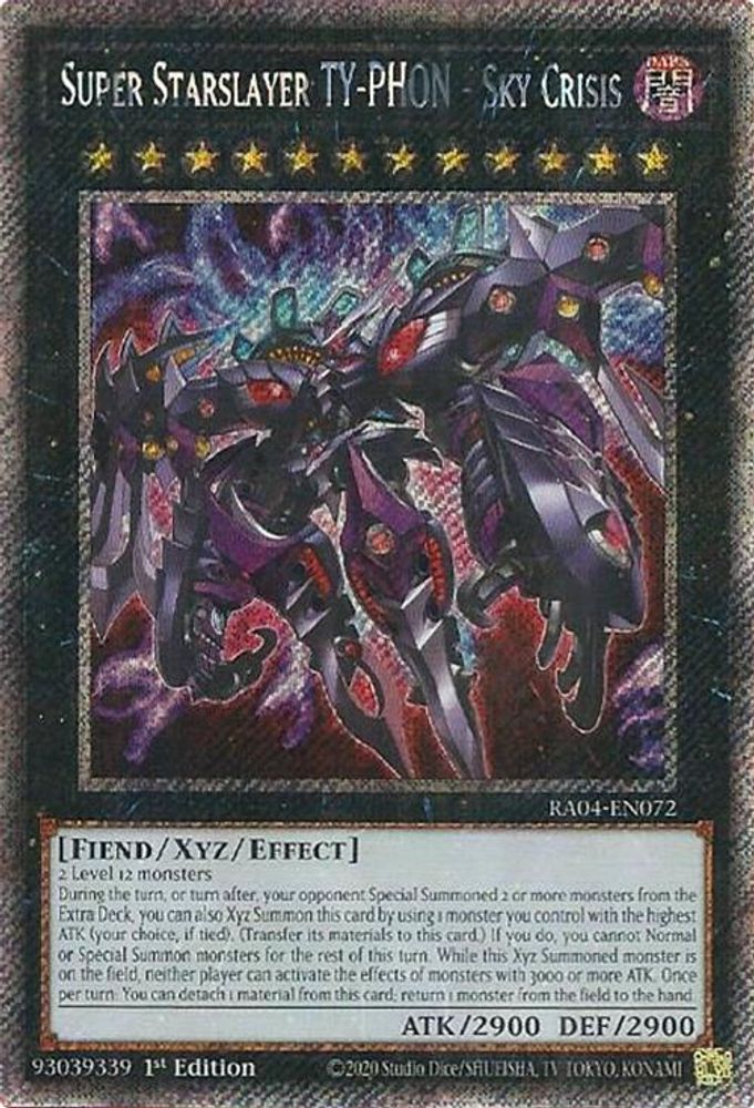 Super Starslayer TY-PHON - Sky Crisis (Platinum Secret Rare) (RA04-EN072) - Platinum Secret Rare