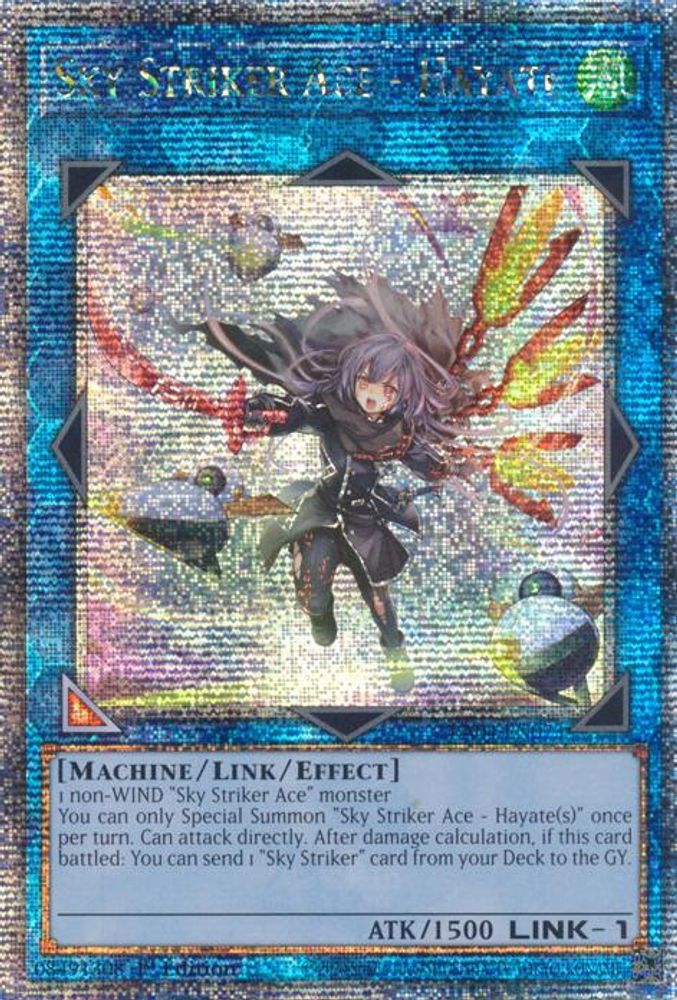 Sky Striker Ace - Hayate (New Art) (Quarter Century Secret Rare) (RA04-EN073) - Quarter Century Secret Rare