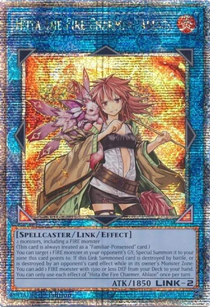 Hiita the Fire Charmer, Ablaze (Quarter Century Secret Rare) (RA04-EN074) - Quarter Century Secret Rare