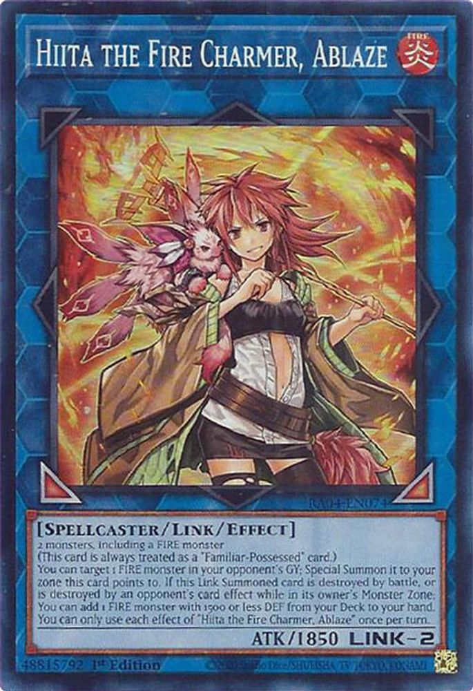 Hiita the Fire Charmer, Ablaze (RA04-EN074) - Super Rare