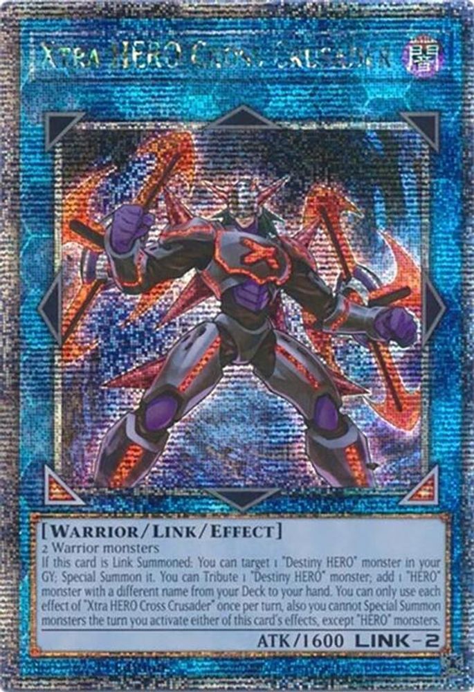 Xtra HERO Cross Crusader (Quarter Century Secret Rare) (RA04-EN076) - Quarter Century Secret Rare