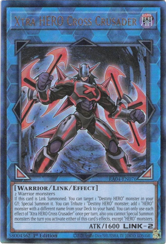 Xtra HERO Cross Crusader (PUR) (RA04-EN076) - Prismatic Ultimate Rare
