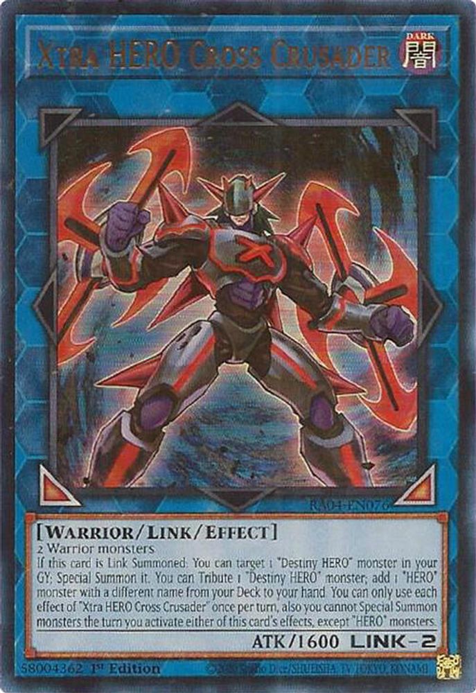 Xtra HERO Cross Crusader (UR) (RA04-EN076) - Ultra Rare