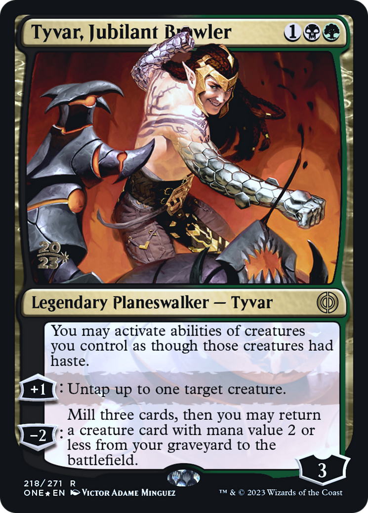 Tyvar, Jubilant Brawler [Phyrexia : All Will Be One Promos Avant-première] 