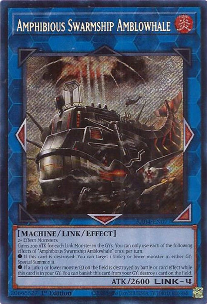 Amphibious Swarmship Amblowhale (Secret Rare) (RA04-EN077) - Secret Rare