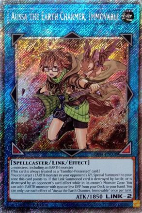 Aussa the Earth Charmer, Immovable (Platinum Secret Rare) (RA04-EN078) - Quarter Century Stampede 1st Edition