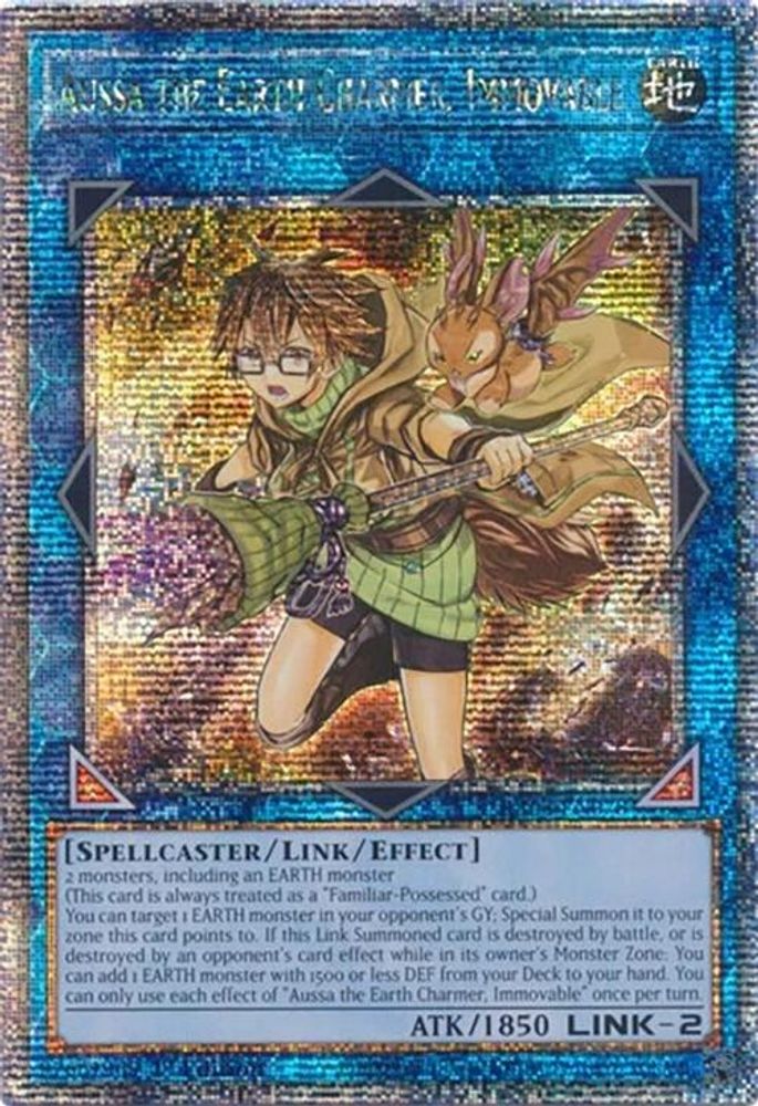 Aussa the Earth Charmer, Immovable (Quarter Century Secret Rare) (RA04-EN078) - Quarter Century Secret Rare