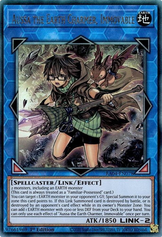 Aussa the Earth Charmer, Immovable (PUR) (RA04-EN078) - Prismatic Ultimate Rare