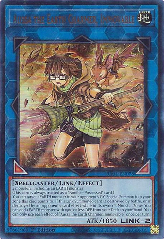 Aussa the Earth Charmer, Immovable (UR) (RA04-EN078) - Ultra Rare