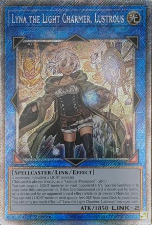 Lyna the Light Charmer, Lustrous (Platinum Secret Rare) (RA04-EN081) - Quarter Century Stampede 1st Edition