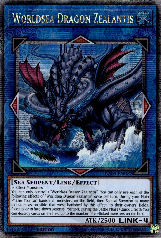 Worldsea Dragon Zealantis (Quarter Century Secret Rare) (RA04-EN082) - Quarter Century Secret Rare