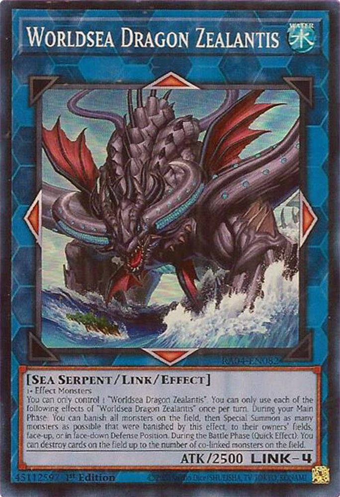 Worldsea Dragon Zealantis (RA04-EN082) - Super Rare