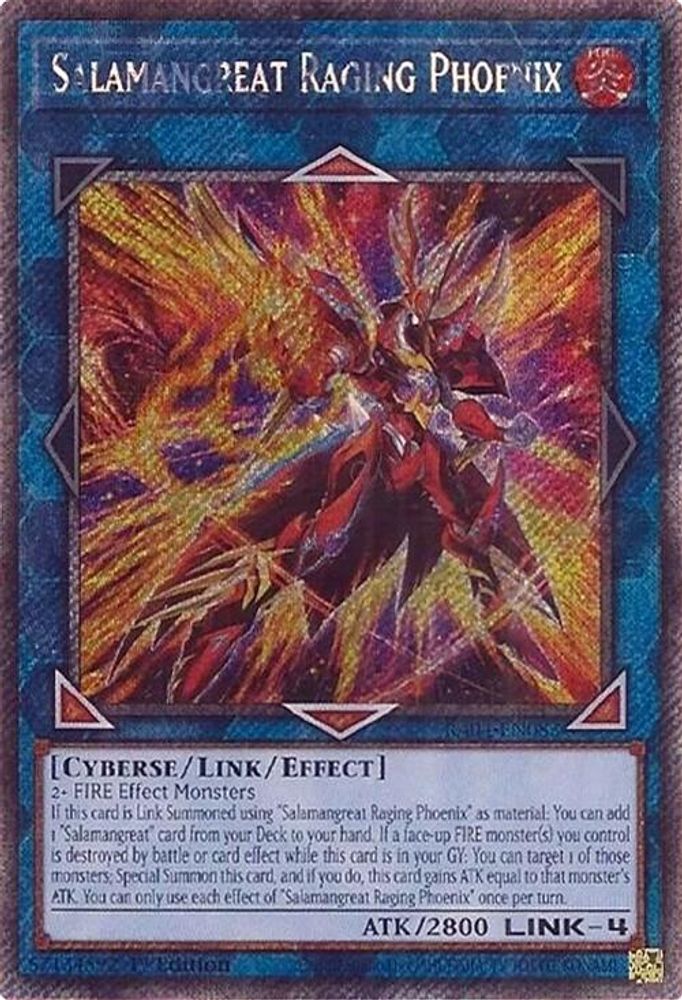 Salamangreat Raging Phoenix (Platinum Secret Rare) (RA04-EN083) - Platinum Secret Rare