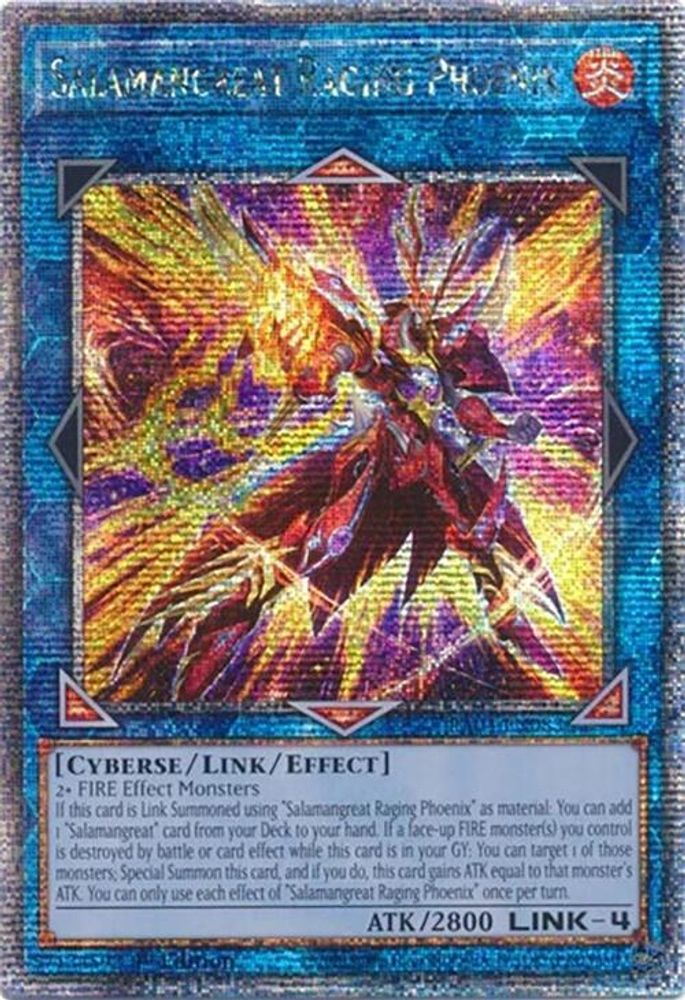 Salamangreat Raging Phoenix (Quarter Century Secret Rare) (RA04-EN083) - Quarter Century Secret Rare