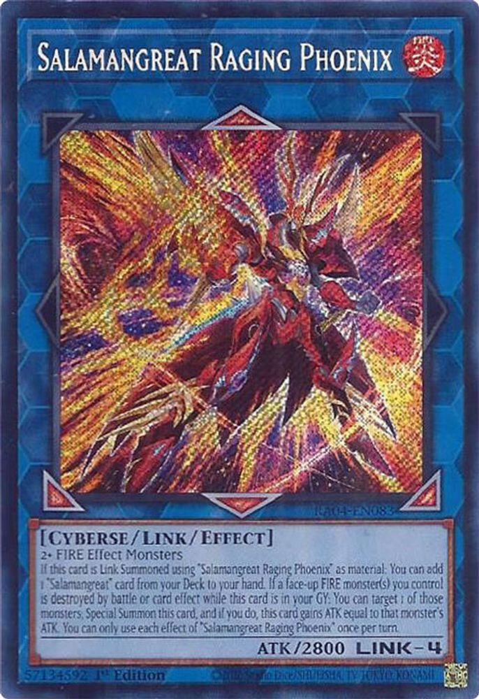 Salamangreat Raging Phoenix (Secret Rare) (RA04-EN083) - Secret Rare