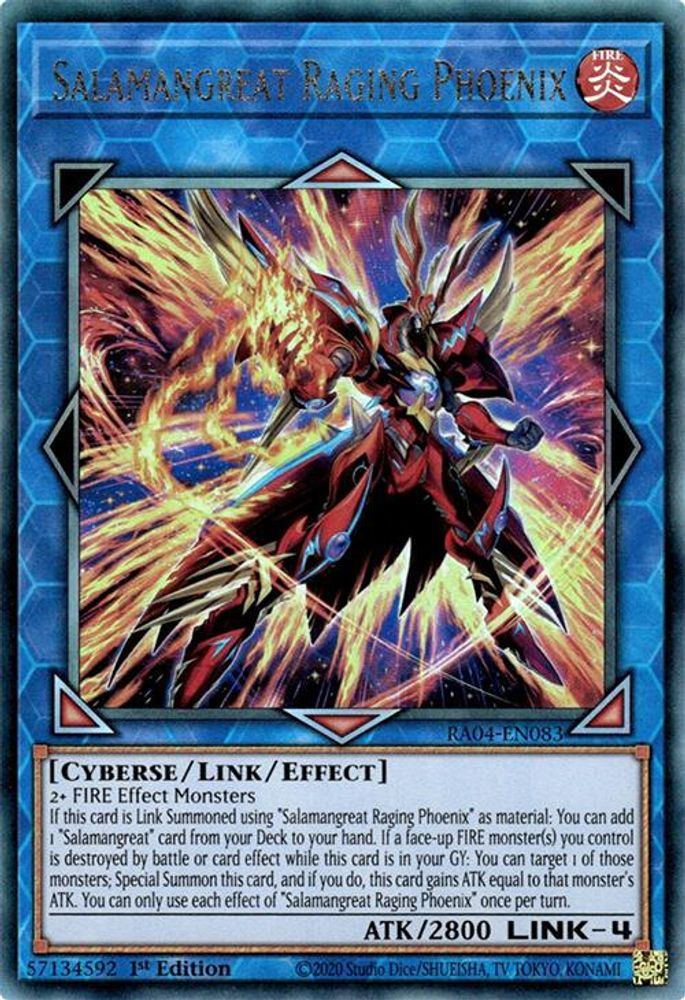 Salamangreat Raging Phoenix (PUR) (RA04-EN083) - Prismatic Ultimate Rare