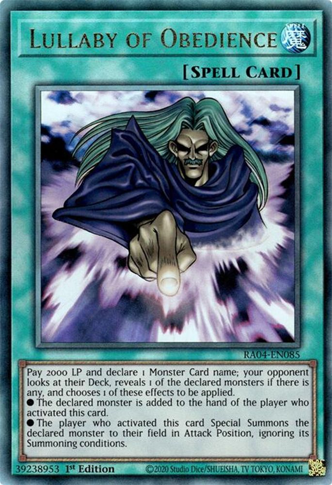 Lullaby of Obedience (PUR) (RA04-EN085) - Prismatic Ultimate Rare