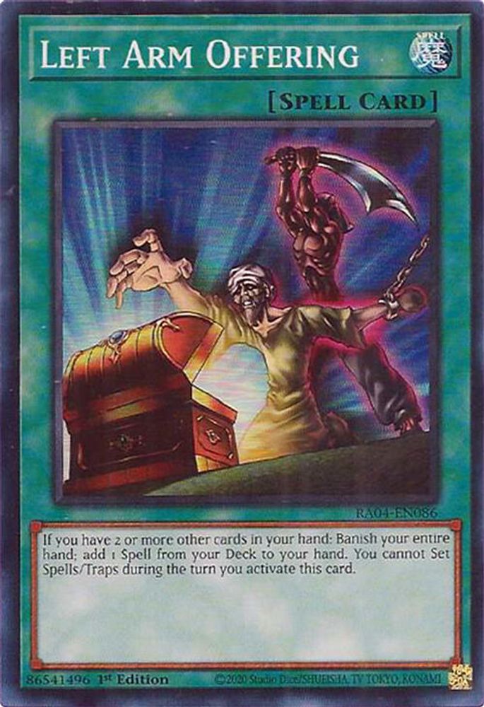 Left Arm Offering (RA04-EN086) - Super Rare