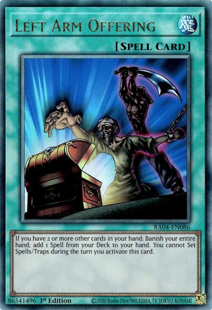 Left Arm Offering (PUR) (RA04-EN086) - Prismatic Ultimate Rare