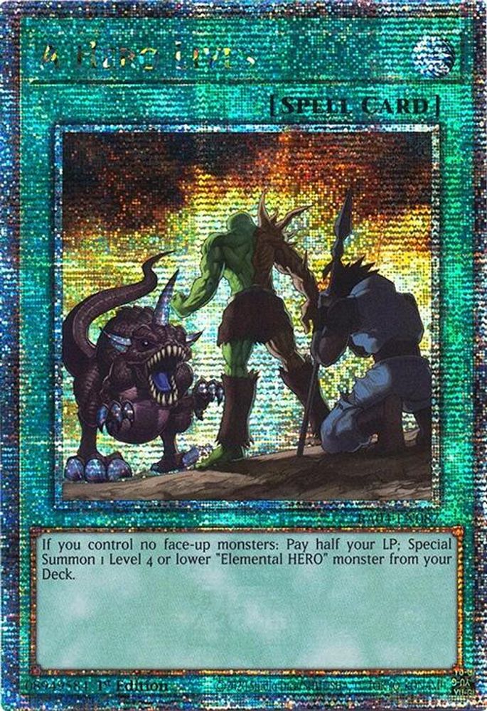 A Hero Lives (Quarter Century Secret Rare) (RA04-EN087) - Quarter Century Secret Rare
