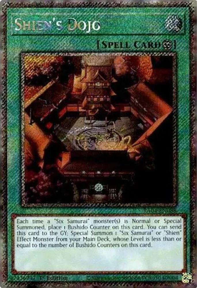 Shien's Dojo (Platinum Secret Rare) (RA04-EN088) - Platinum Secret Rare