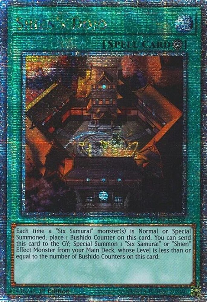 Shien's Dojo (Quarter Century Secret Rare) (RA04-EN088) - Quarter Century Secret Rare