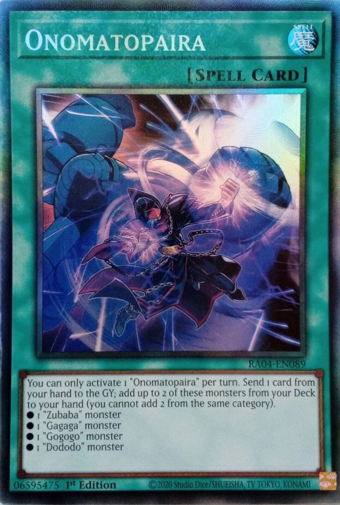 Onomatopaira (PCR) (RA04-EN089) - Prismatic Collector's Rare