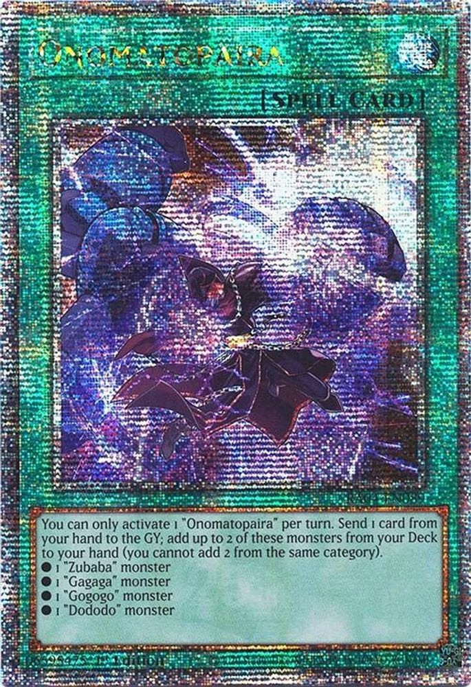 Onomatopaira (Quarter Century Secret Rare) (RA04-EN089) - Quarter Century Secret Rare